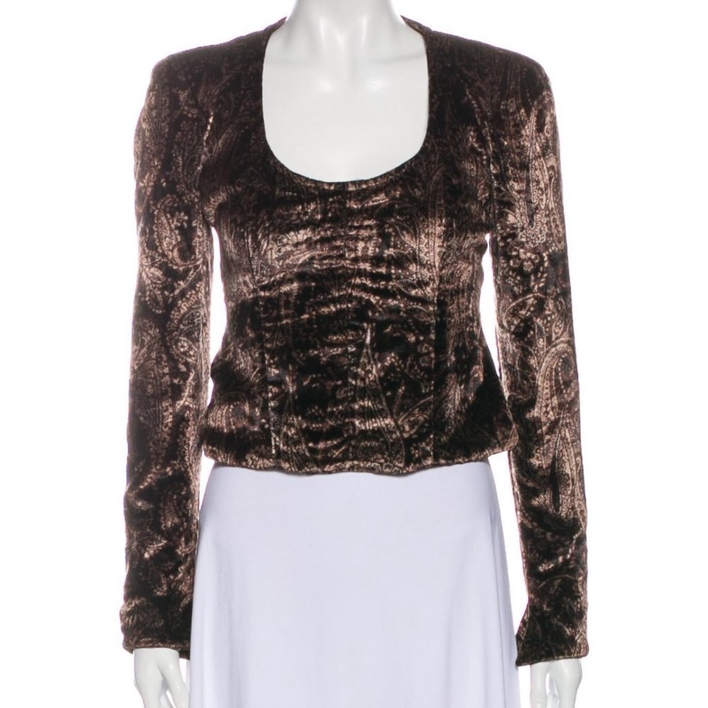 Gianfranco Ferre crop top velvet